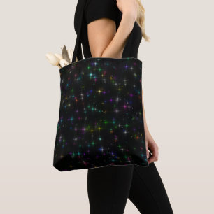 Bolsa Tote Estrelas de multicores cintilantes