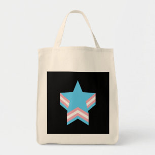 Bolsa Tote Estrelas do orgulho transgênero