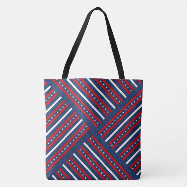 Bolsa Tote Estrelas e faixas (Frente)