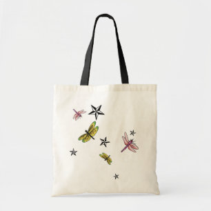 Bolsa Tote estrelas e libélulas