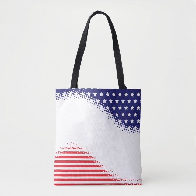 Bolsa Tote Estrelas e Listras em Meiotom (Frente)