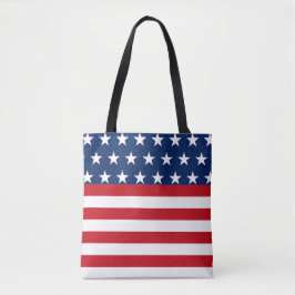 Bolsa Tote Estrelas e Stripes Bandeira Americana Patriótica