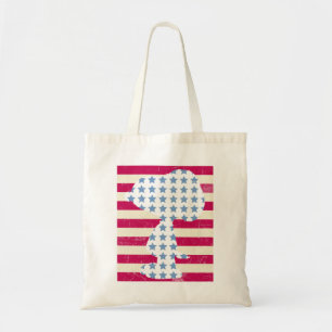Bolsa Tote Estrelas e Stripes de Vintage Snoopy