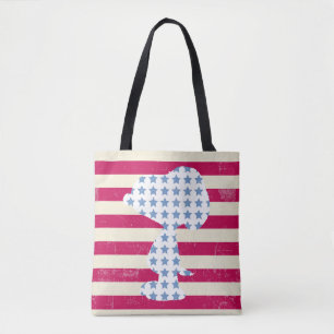 Bolsa Tote Estrelas e Stripes de Vintage Snoopy