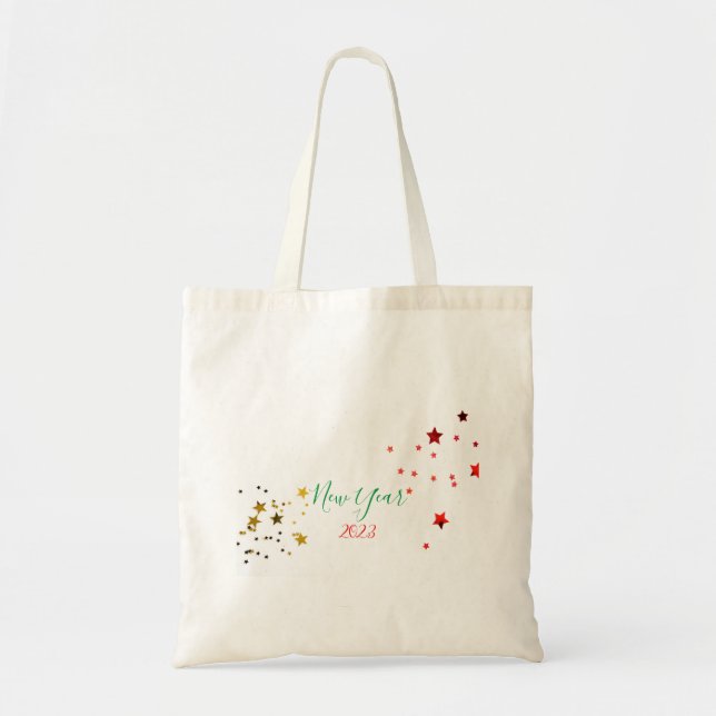 Bolsa Tote Estrelas vermelhas e amarelas Tote Bags (Frente)