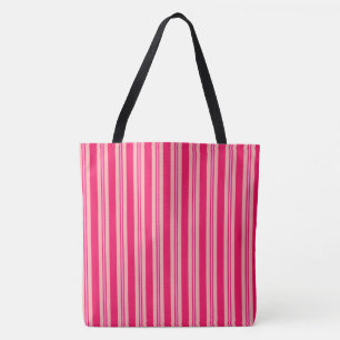 Bolsa Tote Estrias de Verão - cor-de-rosa claro e profundo