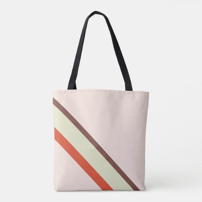 Bolsa Tote Estrias em cores naturais, a rosa pálido pastel (Verso)