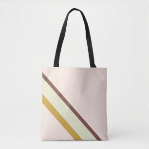 Bolsa Tote Estrias em cores naturais, a rosa pálido pastel