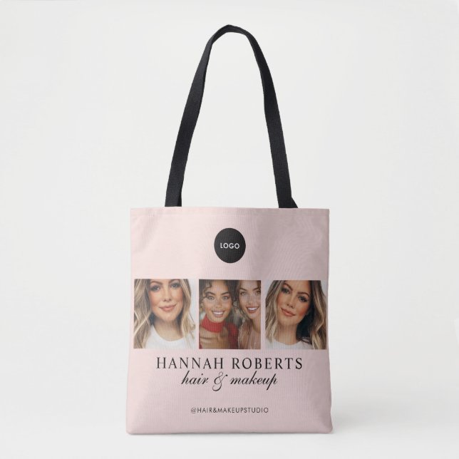 Bolsa Tote Estúdio de Cabelo e Maquiagem com Logo em Rotulo d (Frente)