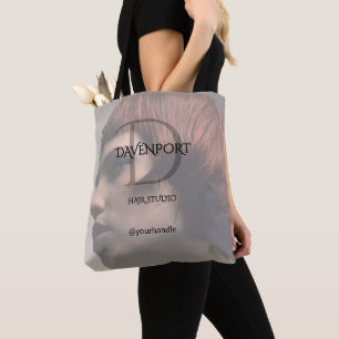 Bolsa Tote Estúdio de Cabelo Moderno Foto Alça Monograma
