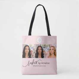Bolsa Tote Estúdio de Estilista de Cílios com Logo em Rotulo 