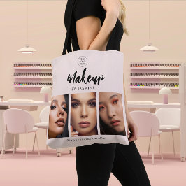 Bolsa Tote Estúdio de Maquiagem com Logo em Rotulo de Cor-de-