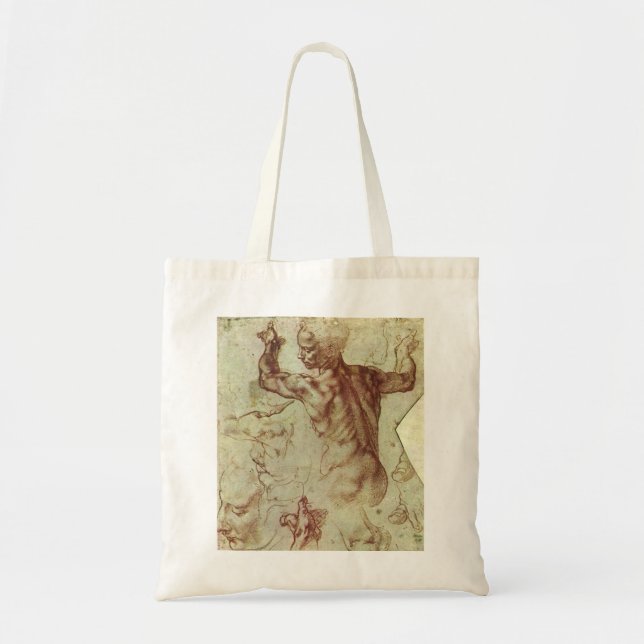 Bolsa Tote Estudo da Sibila Líbia por Michelangelo (Frente)