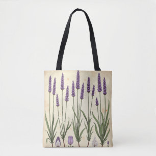 Bolsa Tote Estudo de Lavanda – AOP Botânico Vintage