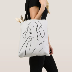 Bolsa Tote Estudo Simples - Esquema de uma Mulher