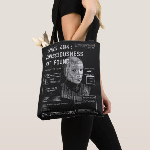 Bolsa Tote Esvaziado - Desenho de Streetwear Tecno-Brutalist