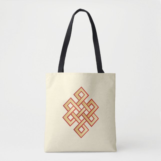Bolsa Tote Eternal Knot on Ivory (Nó Eterno) (Frente)