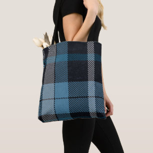 Bolsa Tote Eterno Azul e Xadrez Preto: Na moda