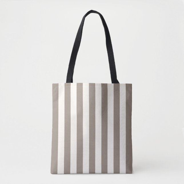 Bolsa Tote Eterno Stripes Taupe Cream (Frente)