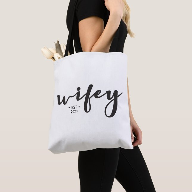 Bolsa Tote "Eterno Wifey Bolsa: Personalizado Ano De Casament (Close Up)