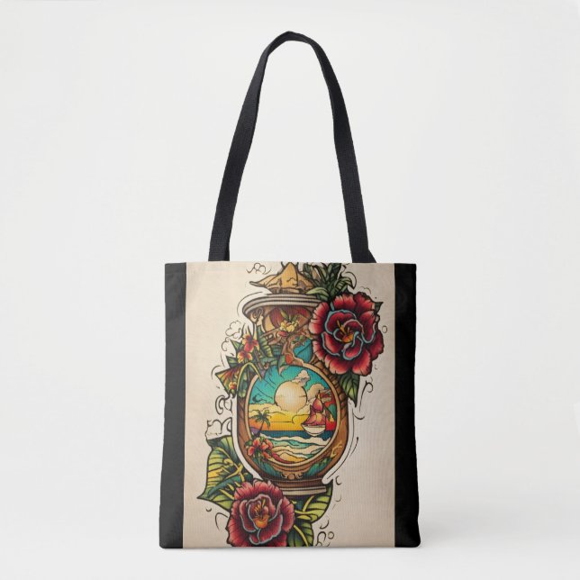 Bolsa Tote Etiqueta de Canvas EcoChic (Frente)