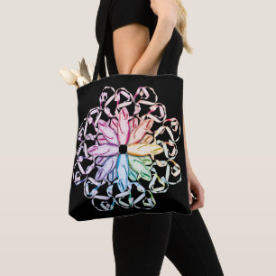 Bolsa Tote Etiqueta de Padrão do balé