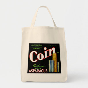 Bolsa Tote Etiqueta do aspargo de Califórnia da moeda