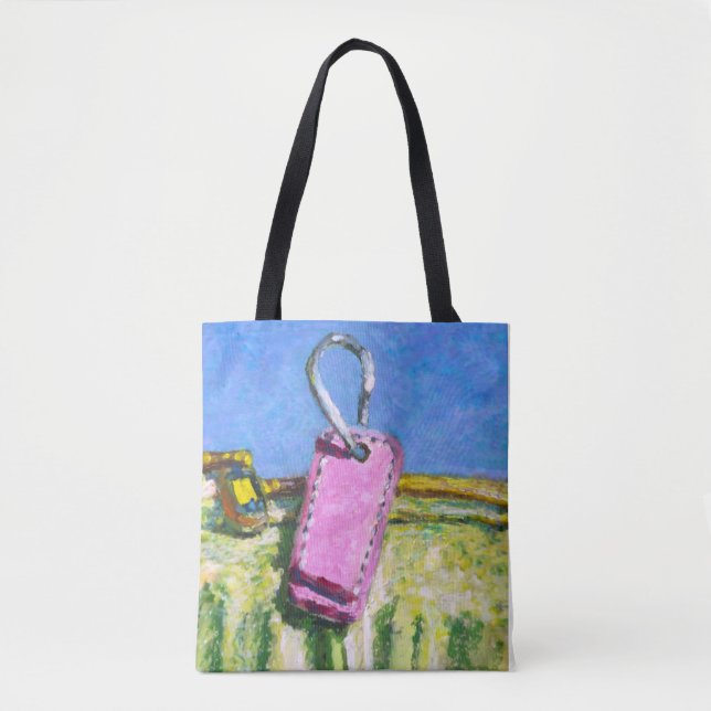 Bolsa Tote Etiqueta Rosa (Frente)