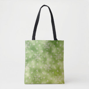 Bolsa tote étnica em verde oliva moderno com desen