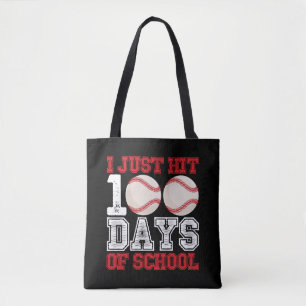Bolsa Tote Eu Acabei de Completar 100 Dias de Beisebol Escola