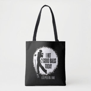 Bolsa Tote Eu Acertei 2 Balls Hoje - golfe engraçado