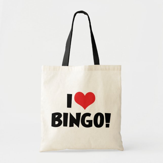 Bolsa Tote Eu Adoro Bingo Coração! - Bingo Lovers (Frente)