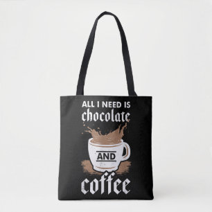 Bolsa Tote Eu Adoro Chocolate E Café