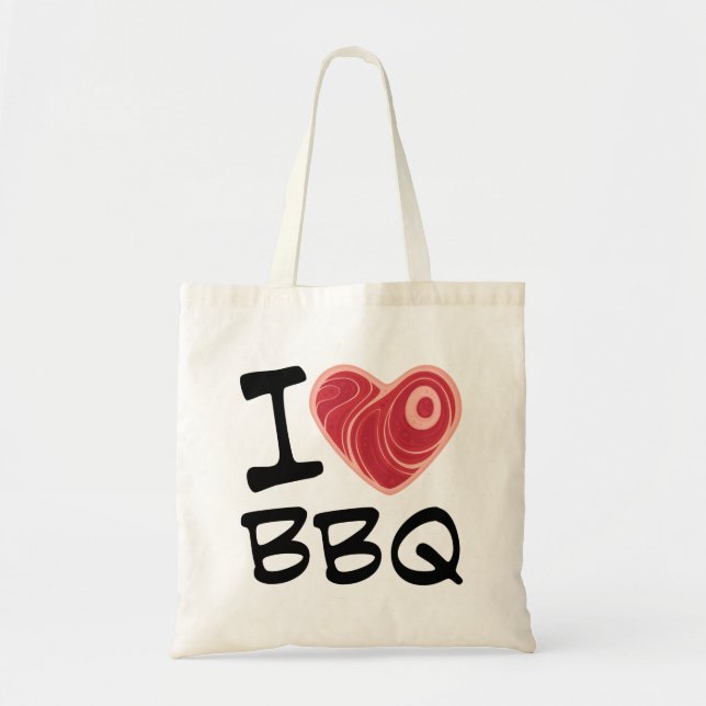 Bolsa Tote Eu Adoro CHURRASCO (Frente)