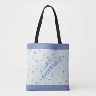 Bolsa Tote Eu adoro comprar