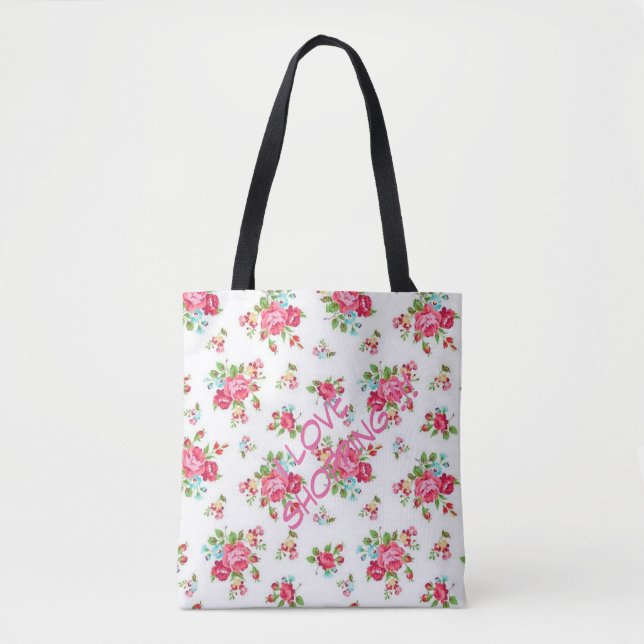 Bolsa Tote Eu adoro comprar (Frente)