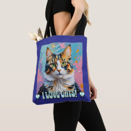 Bolsa Tote Eu Adoro Gatos!