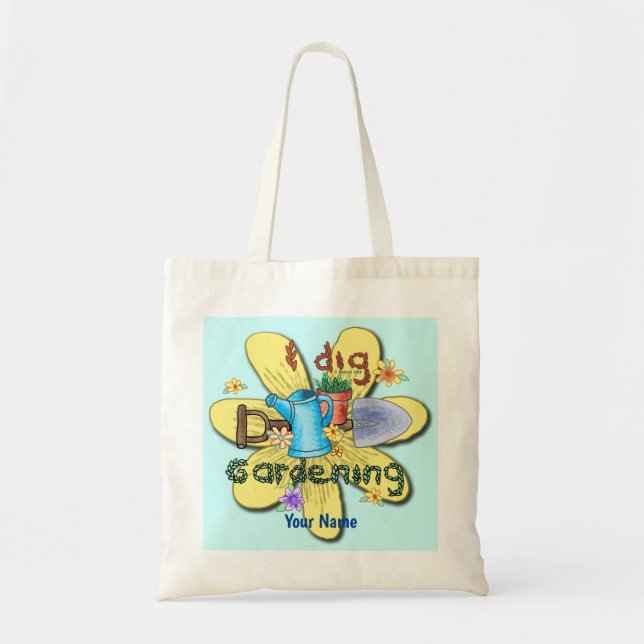 Bolsa Tote Eu Adoro Jardinagem (Frente)