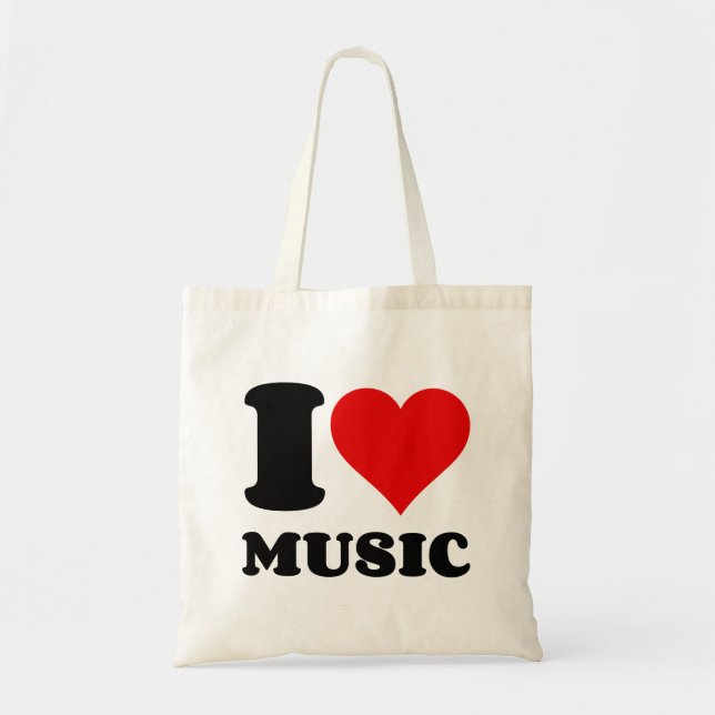 Bolsa Tote Eu adoro música (Frente)