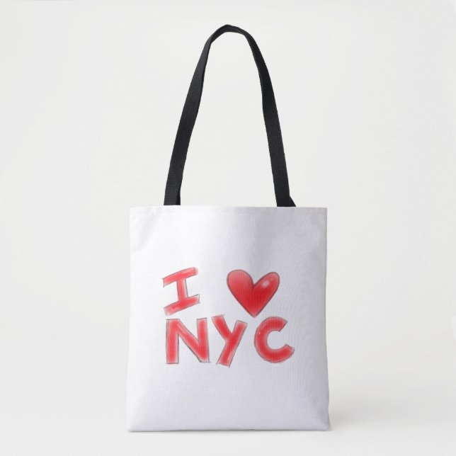 Bolsa Tote Eu Adoro NYC Clássico (Frente)