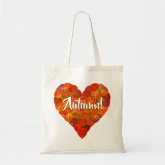 Bolsa Tote Eu Adoro outono, Negrito — Vermelho Aspen Coração