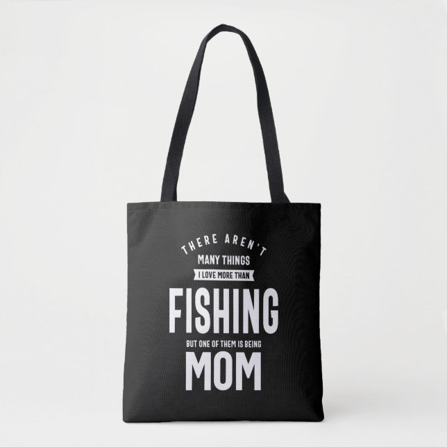 Bolsa Tote Eu adoro Pesca. Eu adoro ser mãe (Frente)
