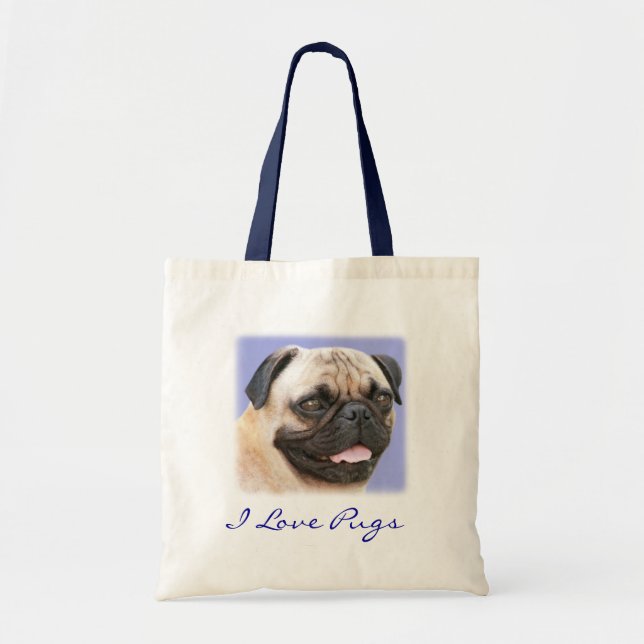 Bolsa Tote Eu Adoro Pôr Canvas Retrato Orçamento Totebag (Frente)