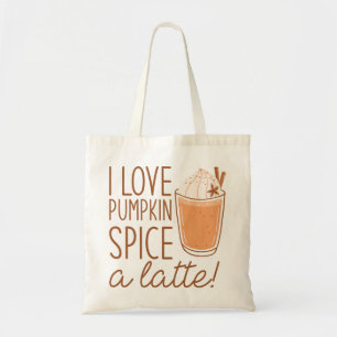 Bolsa Tote Eu Adoro Pumpkin Spice Um Latte