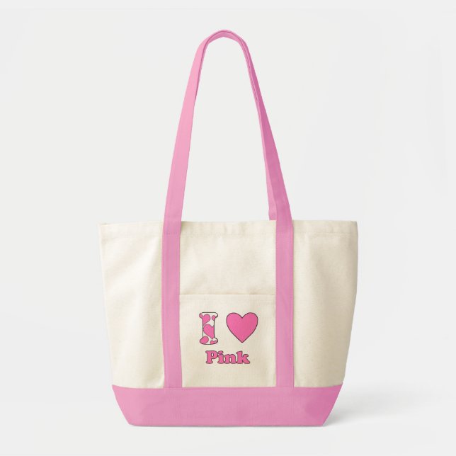 Bolsa Tote Eu adoro rosa (Frente)