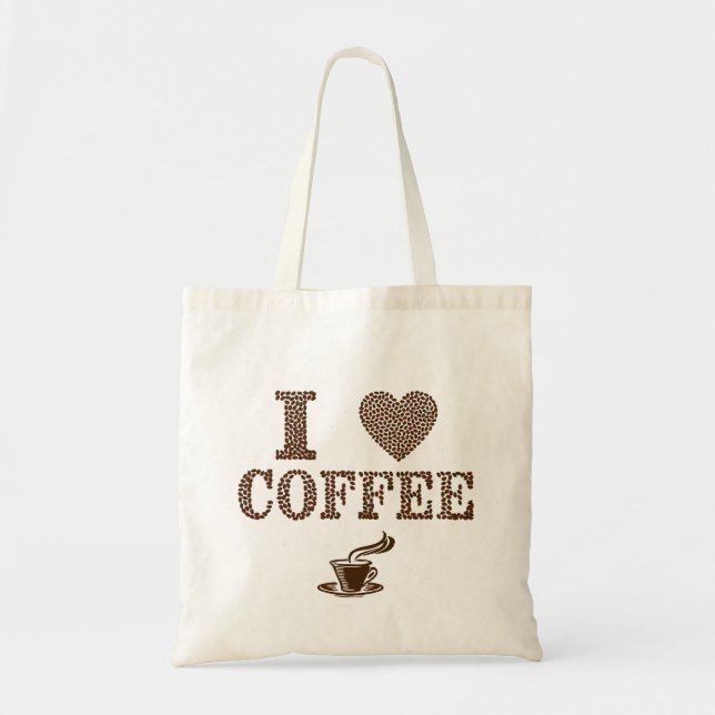 Bolsa Tote Eu adoro Saco de Café (Frente)