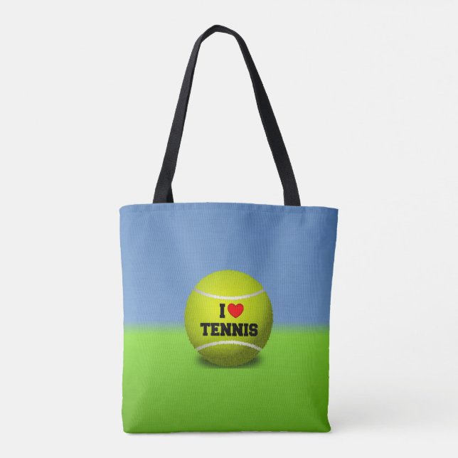 Bolsa Tote Eu adoro Tênis - tênis - grama (Verso)