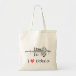 Bolsa Tote Eu Amo A Arquitetura Do Castelo De Belarus Mir М и