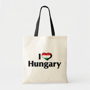 Bolsa Tote Eu Amo a Bandeira da Hungria
