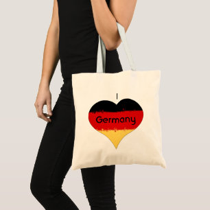 Bolsa Tote Eu Amo A Design De Bandeira Do Coração Da Aleman
